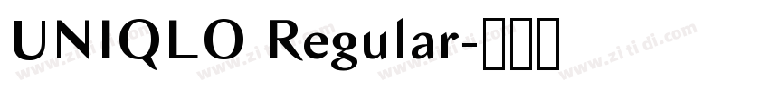 UNIQLO Regular字体转换